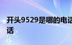 开头9529是哪的电话 95219开头的是什么电话 