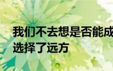 我们不去想是否能成功既然选择了远方 既然选择了远方 