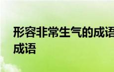 形容非常生气的成语四个字 形容非常生气的成语 