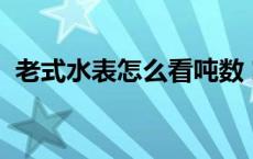 老式水表怎么看吨数 家用 老式水表怎么看 