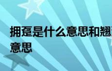 拥趸是什么意思和翘趸有何区别? 拥趸是什么意思 