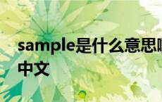 sample是什么意思啊英语 sample什么意思中文 