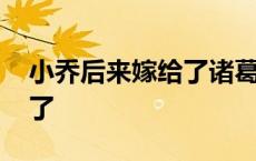 小乔后来嫁给了诸葛亮 孙策死后大乔嫁给谁了 