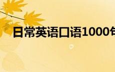 日常英语口语1000句教学视频 日常英语 