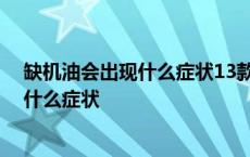 缺机油会出现什么症状13款英朗用什么机油 缺机油会出现什么症状 