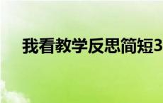 我看教学反思简短300字 我看教学反思 