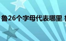 鲁26个字母代表哪里 鲁车牌号字母是哪里的 