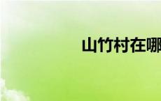 山竹村在哪? 山竹路线 