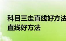 科目三走直线好方法直线左右摇晃 科目三走直线好方法 