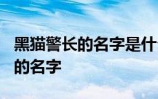 黑猫警长的名字是什么?@光之阿泽 黑猫警长的名字 