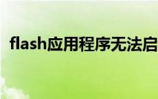 flash应用程序无法启动 应用程序无法启动 