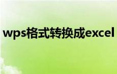 wps格式转换成excel wps格式转换成word 