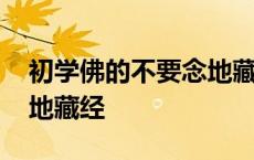 初学佛的不要念地藏经全文 初学佛的不要念地藏经 