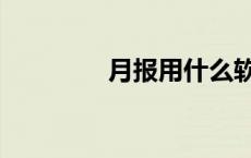 月报用什么软件 月报软件 