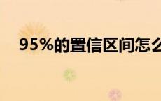 95%的置信区间怎么求 置信区间怎么求 