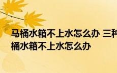 马桶水箱不上水怎么办 三种解决解决马桶不上水的方案 马桶水箱不上水怎么办 