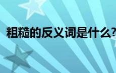 粗糙的反义词是什么? 粗糙的反义词是什么 