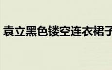 袁立黑色镂空连衣裙子内衬图片 袁立七宗罪 