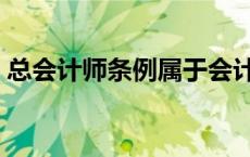 总会计师条例属于会计法律吗 总会计师条例 