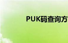 PUK码查询方法 puk码查询 