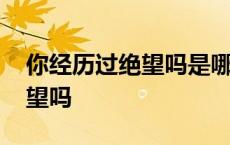 你经历过绝望吗是哪个英雄说的 你经历过绝望吗 