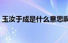 玉汝于成是什么意思啊 玉汝于成是什么意思 