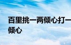 百里挑一两倾心打一字是什么字 百里挑一两倾心 