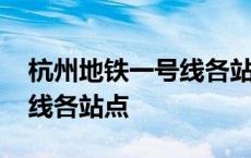 杭州地铁一号线各站点名称表 杭州地铁一号线各站点 