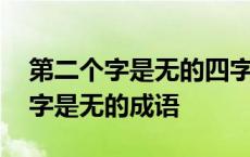 第二个字是无的四字成语有哪些成语 第二个字是无的成语 