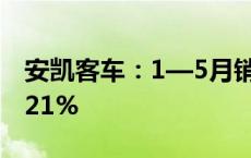 安凯客车：1—5月销量2332辆 同比增长90.21%