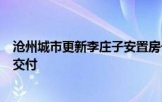 沧州城市更新李庄子安置房一期工程津水名苑小区全面启动交付