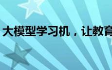 大模型学习机，让教育行业再“狂欢”一次？