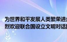 为世界和平发展人类繁荣进步注入文明力量——国际社会热烈欢迎联合国设立文明对话国际日