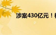 涉案430亿元！神秘人身份曝光！