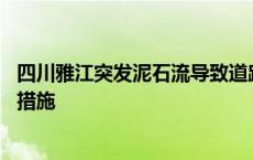 四川雅江突发泥石流导致道路中断 事发路段已采取交通管制措施