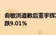 俞敏洪道歉后董宇辉发声抗拒卖货，东方甄选跌9.01%