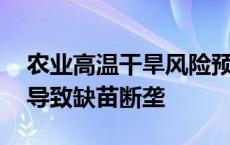 农业高温干旱风险预警发布 河北山西等地易导致缺苗断垄