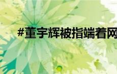 #董宇辉被指端着网红饭想着砸网红锅#