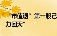 “市值退”第一股已锁定！再涨停3天也“无力回天”