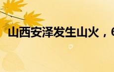 山西安泽发生山火，600多人正在全力扑救