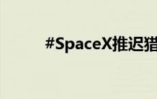 #SpaceX推迟猎鹰9号火箭发射#