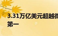 3.31万亿美元超越微软！苹果市值重回全球第一