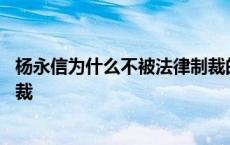 杨永信为什么不被法律制裁的原因 杨永信为什么不被法律制裁 