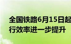 全国铁路6月15日起实行新的列车运行图 运行效率进一步提升