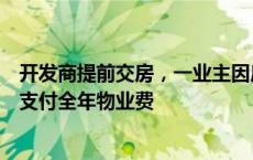 开发商提前交房，一业主因房有瑕疵未收，再次收房被要求支付全年物业费