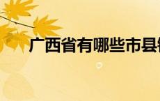 广西省有哪些市县镇 广西省有哪些市 