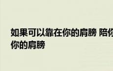 如果可以靠在你的肩膀 陪你在海边看夕阳写 如果可以靠在你的肩膀 