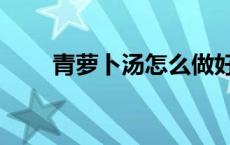 青萝卜汤怎么做好喝窍门 青萝卜汤 