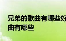 兄弟的歌曲有哪些好听的歌曲名字 兄弟的歌曲有哪些 