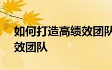 如何打造高绩效团队ppt课件 如何打造高绩效团队 